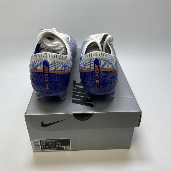 Nike Zoom Vapor 15 Elite CR7 FG, White/Metallic Copper-Concord, Sz 13 DQ5299 182 - Picture 3 of 14